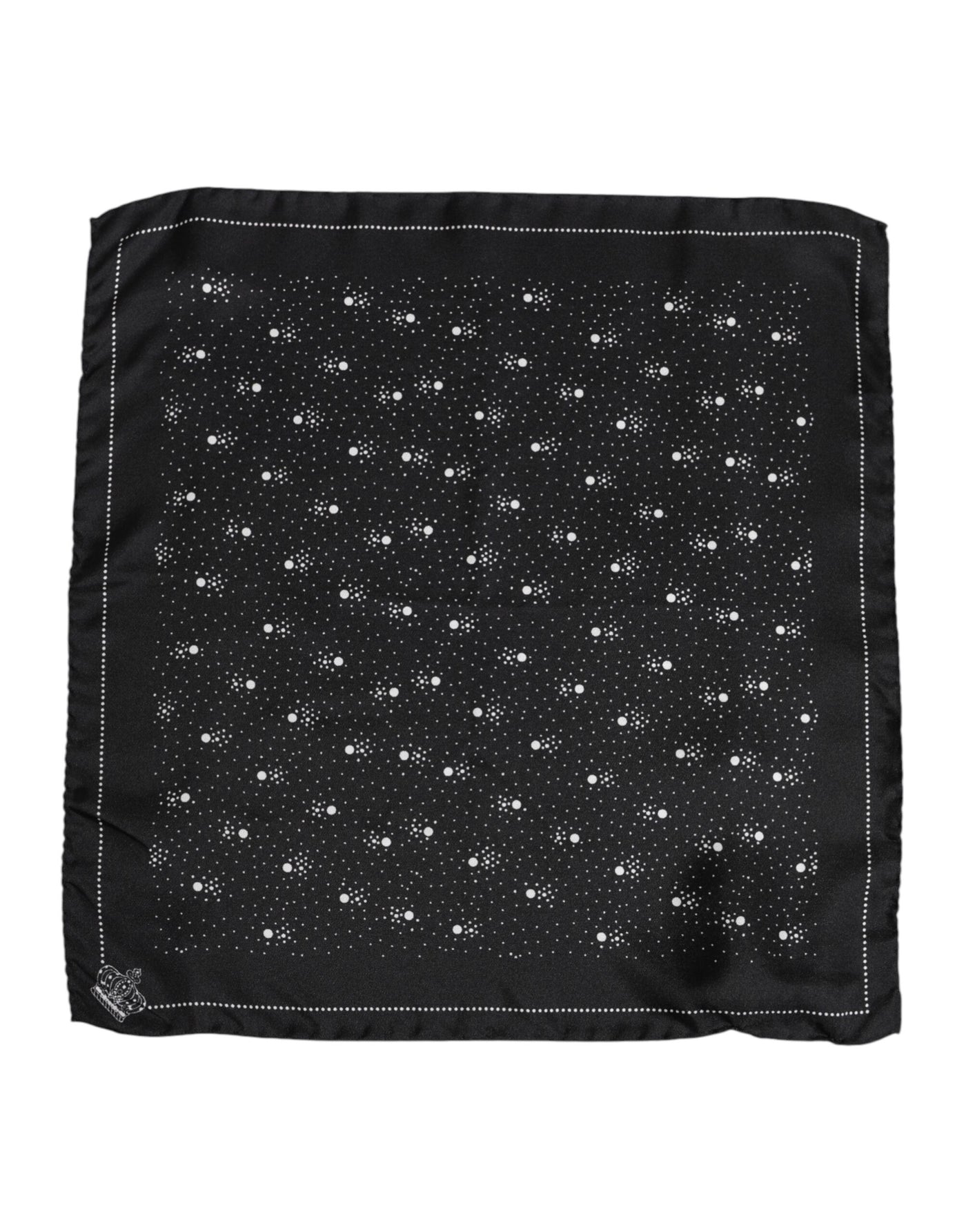 Dolce & Gabbana Black White Printed Square Men Foulard Scarf
