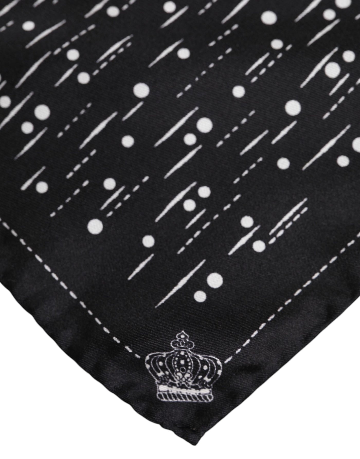 Dolce & Gabbana Black White Printed Square Men Foulard Scarf