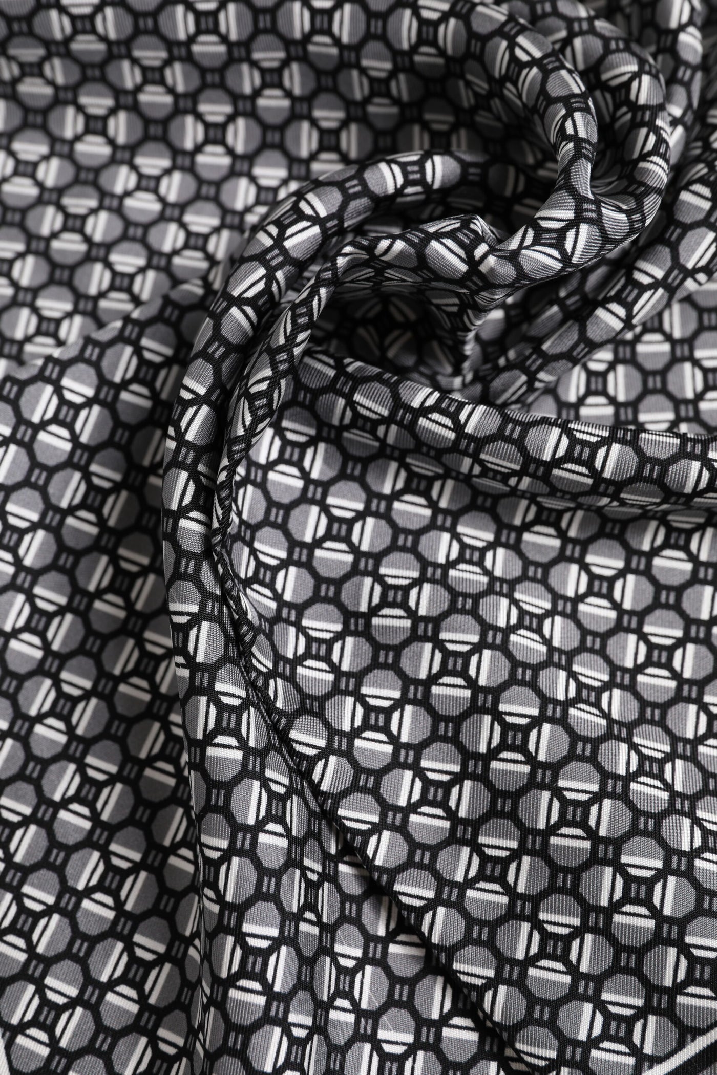 Dolce & Gabbana Black White Patterned Square Foulard Scarf