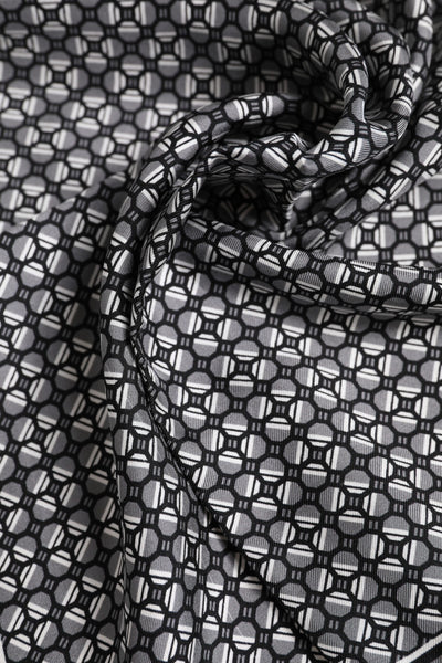 Dolce & Gabbana Black White Patterned Square Foulard Scarf