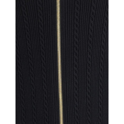 Balmain Gold Viscose Midi Skirt