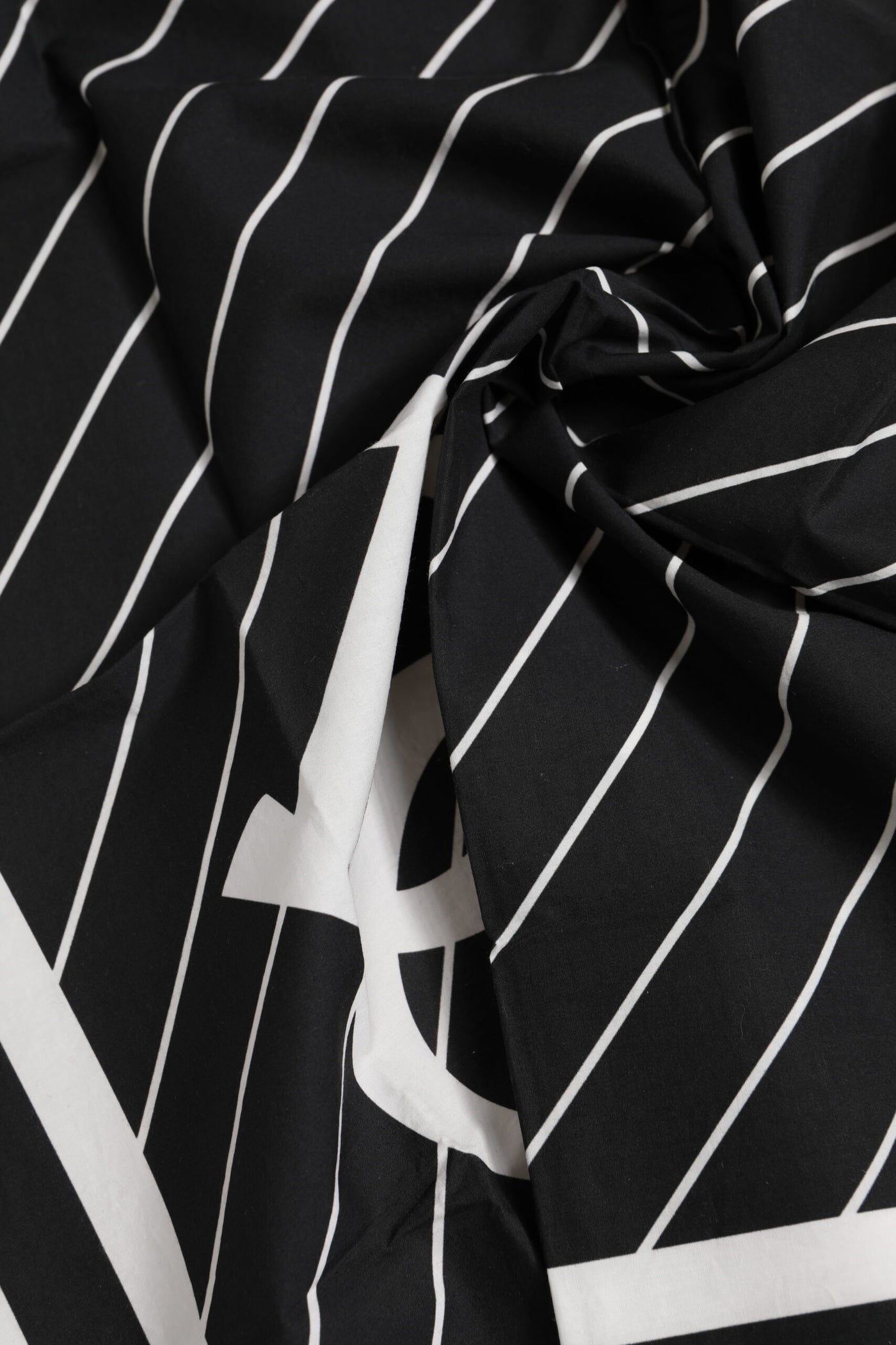 Dolce & Gabbana Black White DG Logo Square Men Foulard Scarf