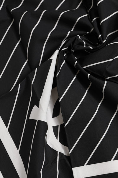 Dolce & Gabbana Black White DG Logo Square Men Foulard Scarf