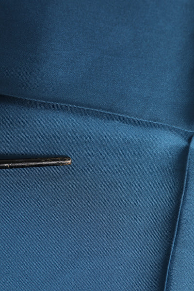 Dolce & Gabbana Blue DG Crown Silk Square Men Foulard Scarf