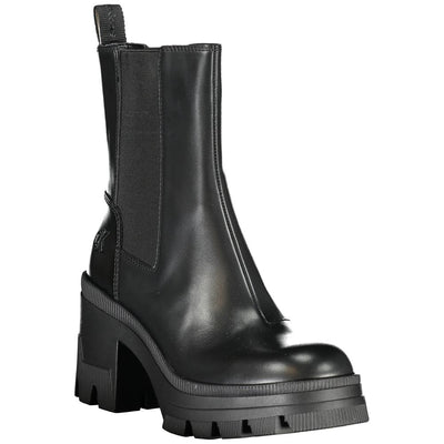Calvin Klein Black Leather Women Boot