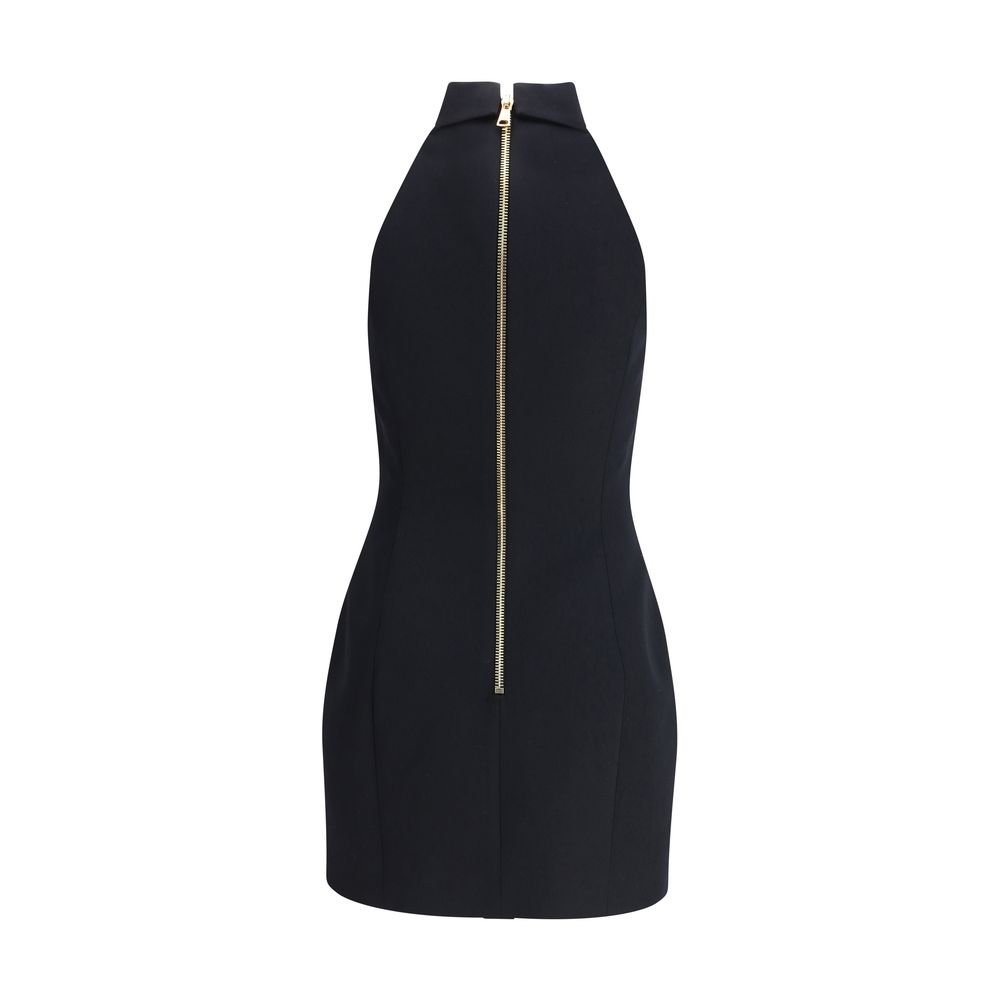 Balmain Black Fleece Wool Casual Dress