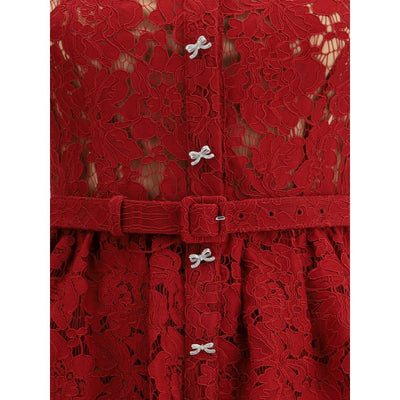 Self-Portrait Red Cotton Casual Dress