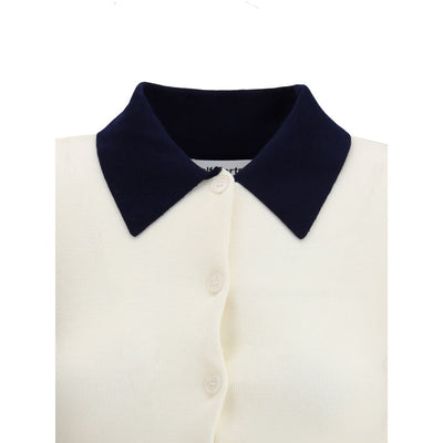 Self-Portrait Cream Merino Wool Cardigan