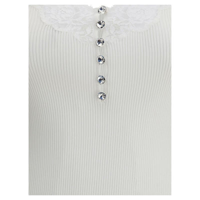 Self-Portrait White Viscose Top