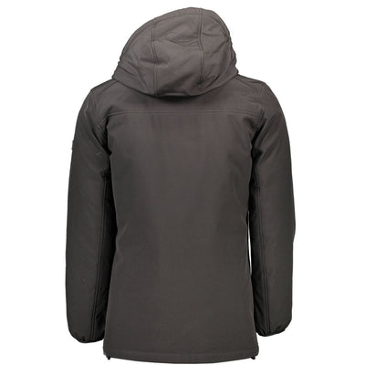 Yes Zee Black Polyester Men Jacket