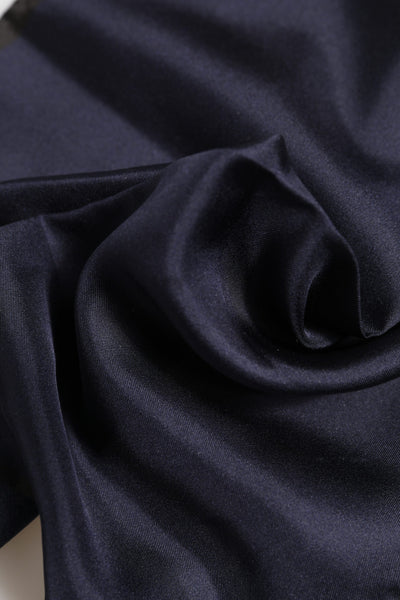 Dolce & Gabbana Blue DG Crown Silk Square Men Foulard Scarf