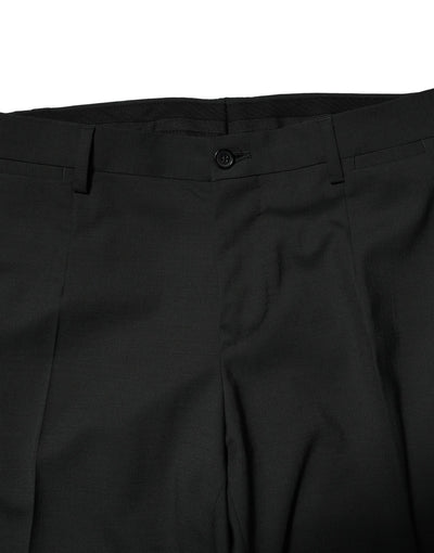 Dolce & Gabbana Black Wool 2 Piece Single Breasted Suit