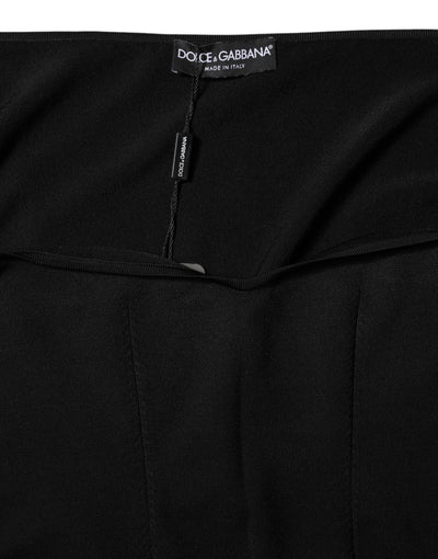 Dolce & Gabbana Black Viscose Long Sleeve Pullover Blouse Top