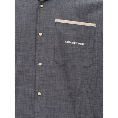 Armani Exchange Blue Denim Shirt