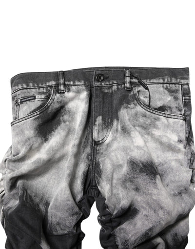 Dolce & Gabbana Black Tie Dye Straight Denim Jeans