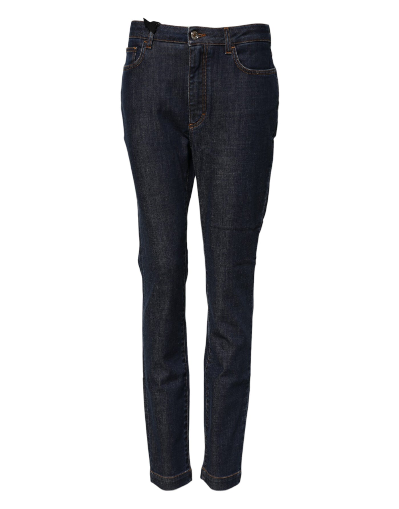 Dolce & Gabbana Blue Queen Patch AUDREY Mid Waist Denim Jeans