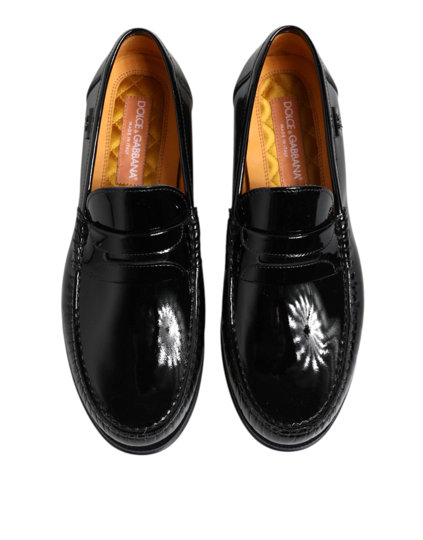 Dolce & Gabbana Black Leather Slip On Loafers Dress Shoes