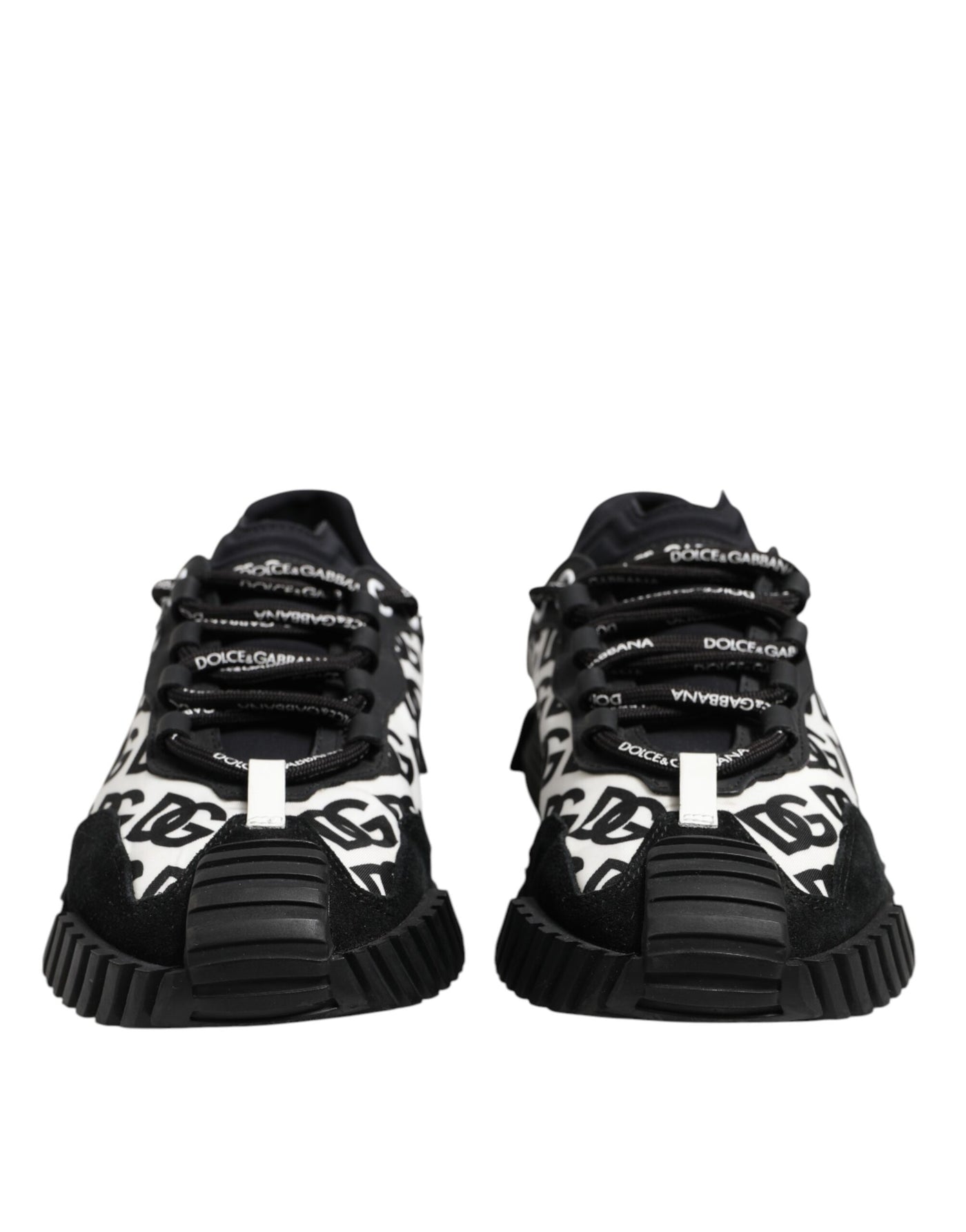 Dolce & Gabbana Black Logo Lace Up Low Top NS1 Sneakers Shoes