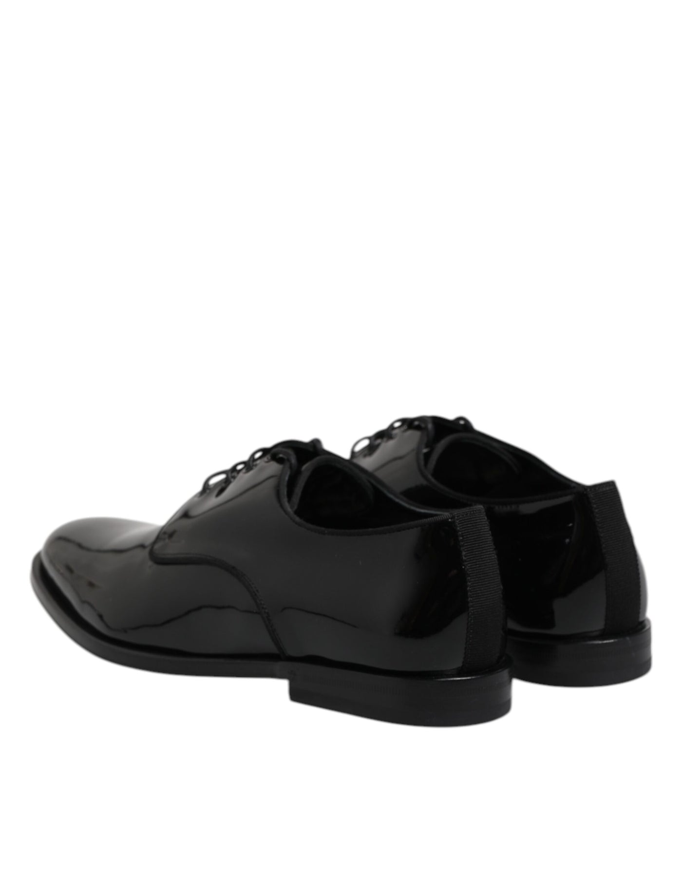 Dolce & Gabbana Black Patent Leather Derby Formal Dress Shoes