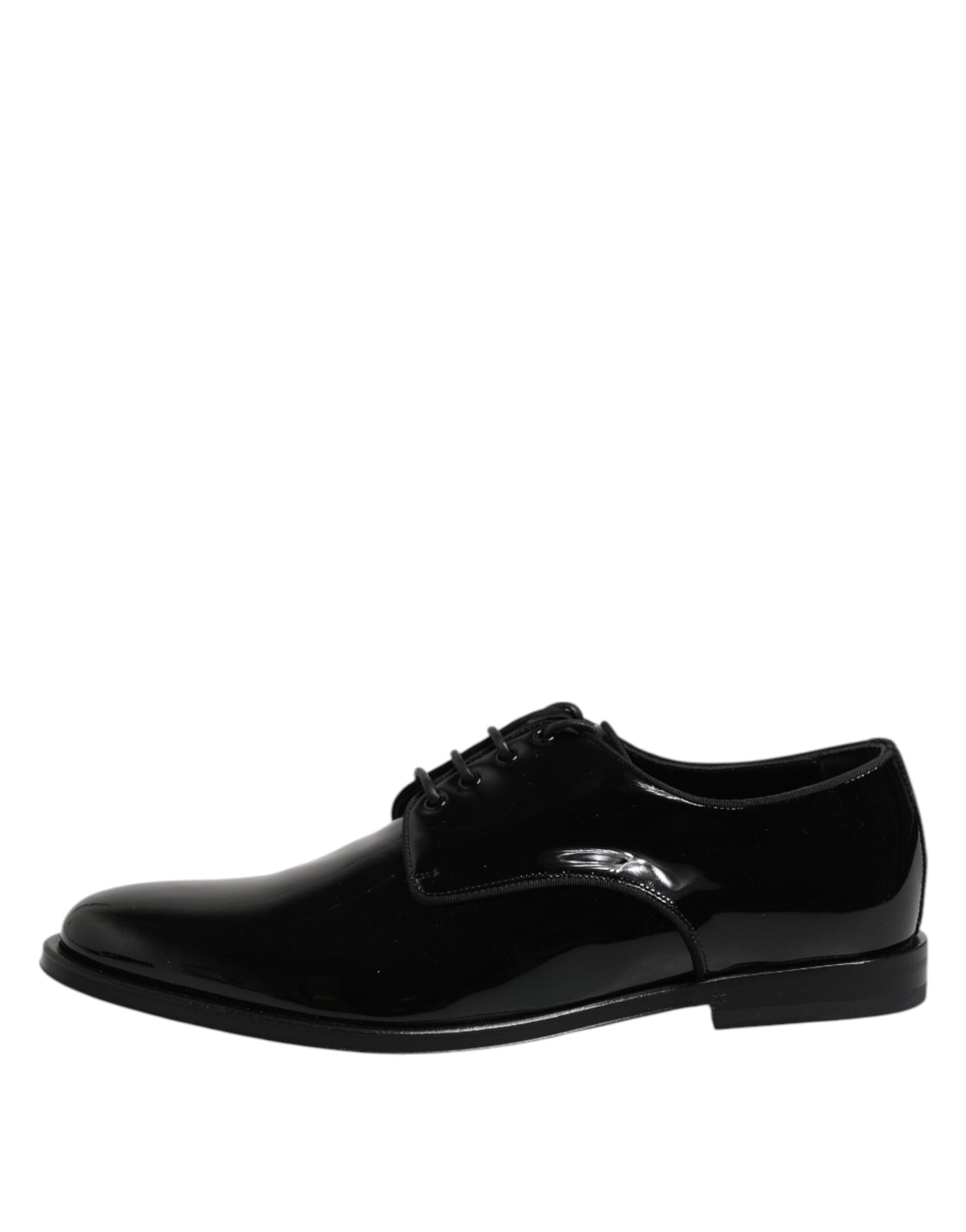 Dolce & Gabbana Black Patent Leather Derby Formal Dress Shoes
