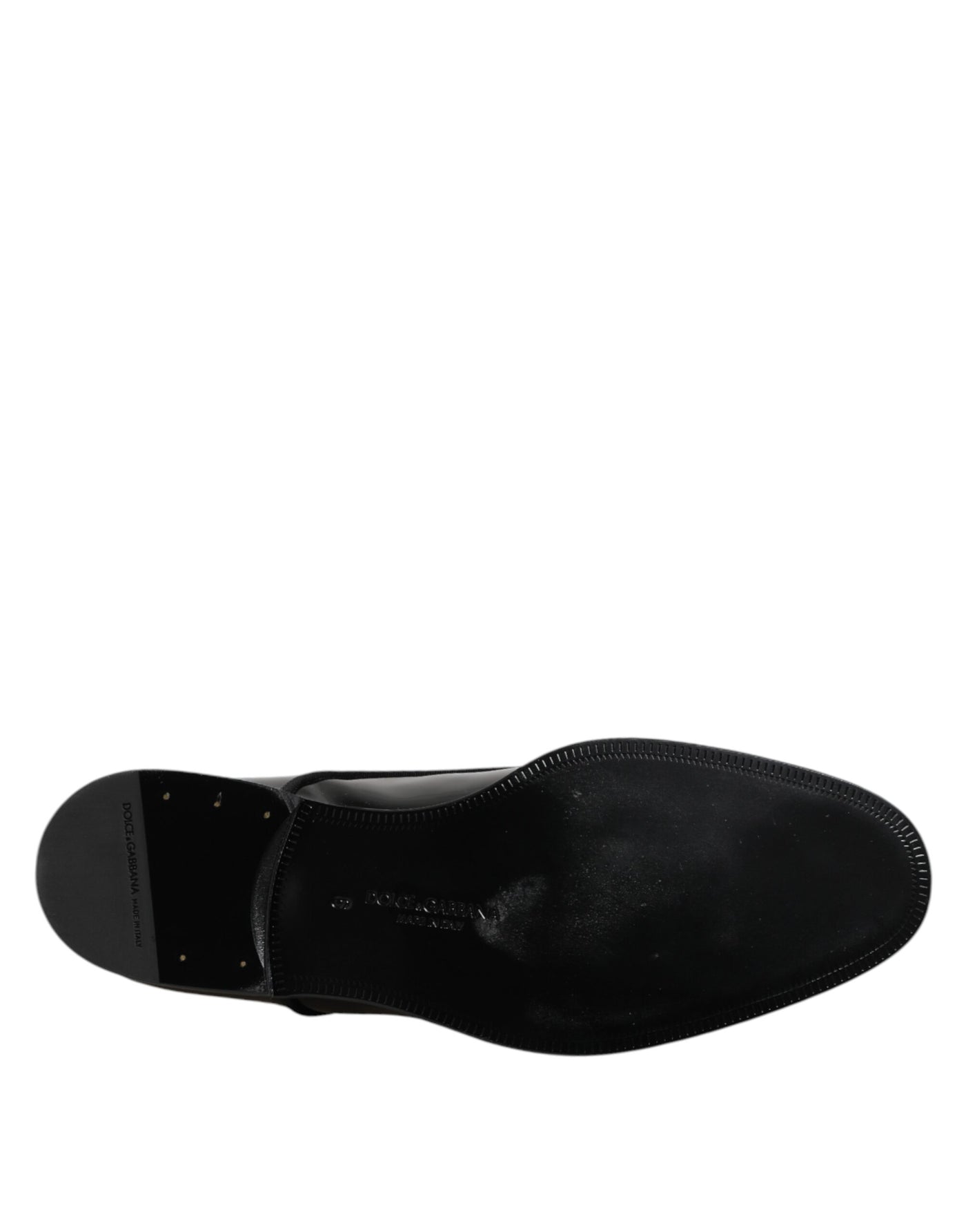 Dolce & Gabbana Black Patent Leather Derby Formal Dress Shoes