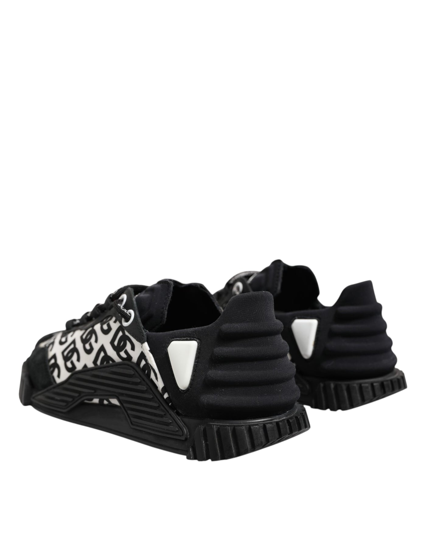 Dolce & Gabbana Black Logo Lace Up Low Top NS1 Sneakers Shoes