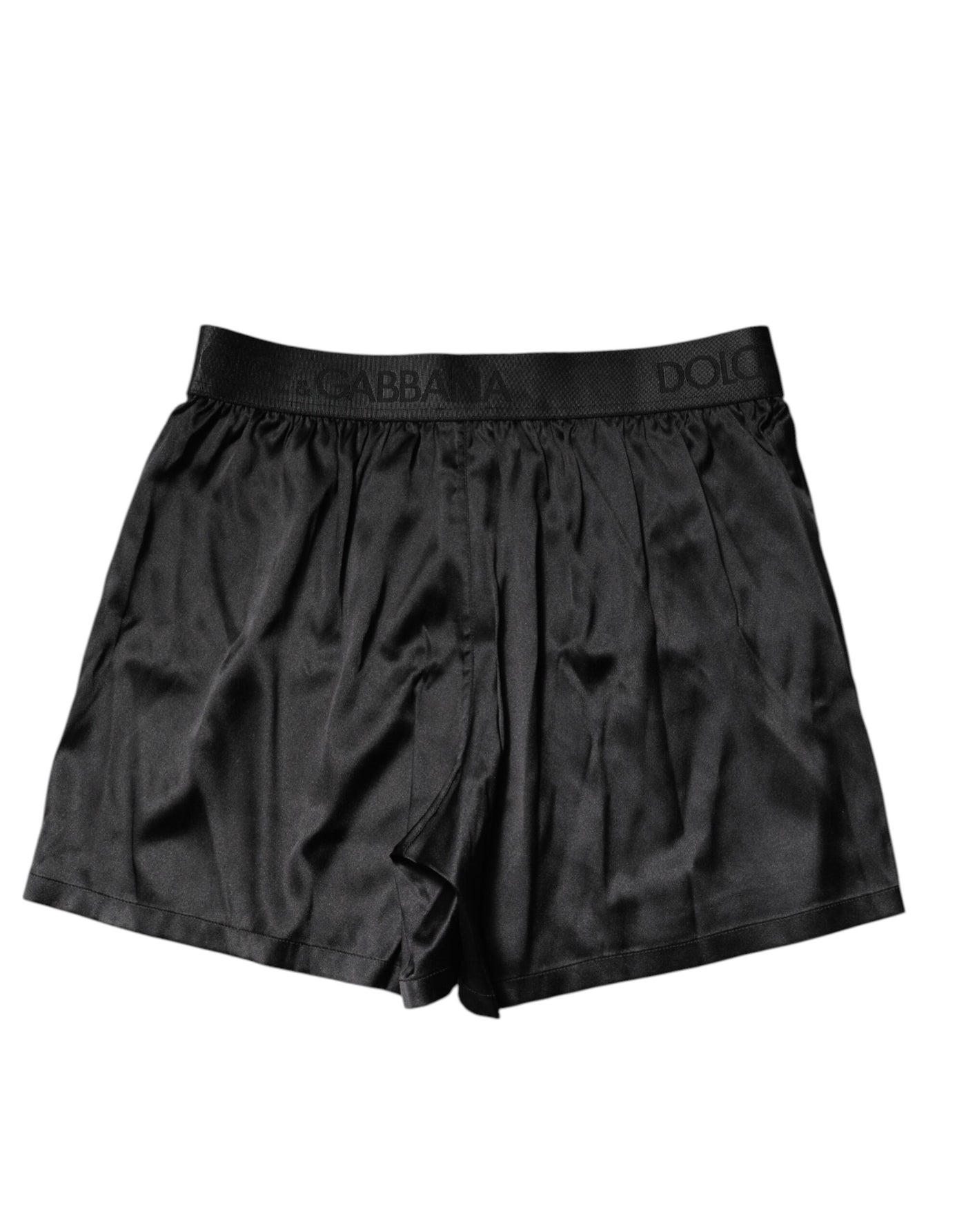 Dolce & Gabbana Black Logo Waist Regular Boxer Shorts Underwear