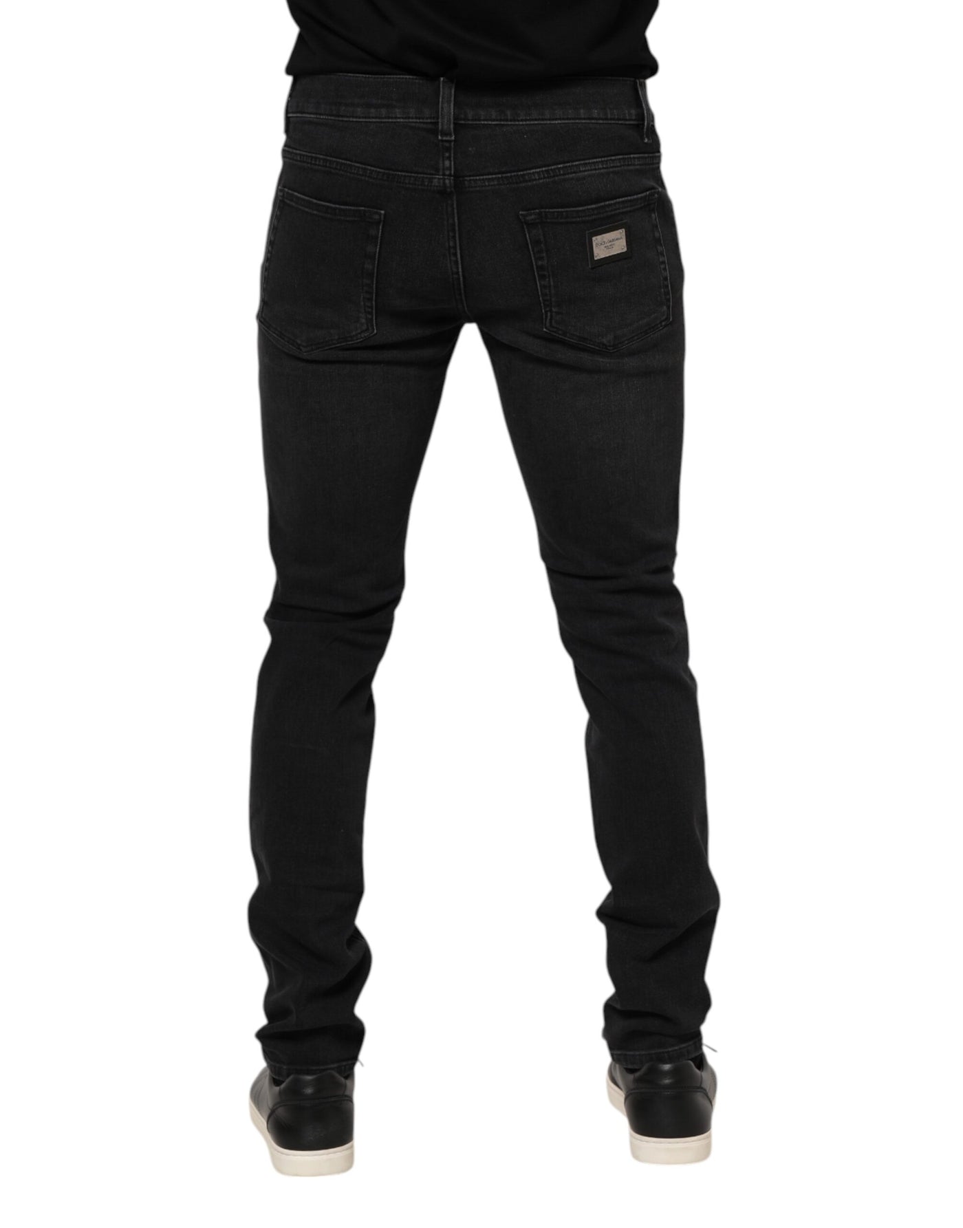 Dolce & Gabbana Black Washed Cotton Skinny Denim Jeans