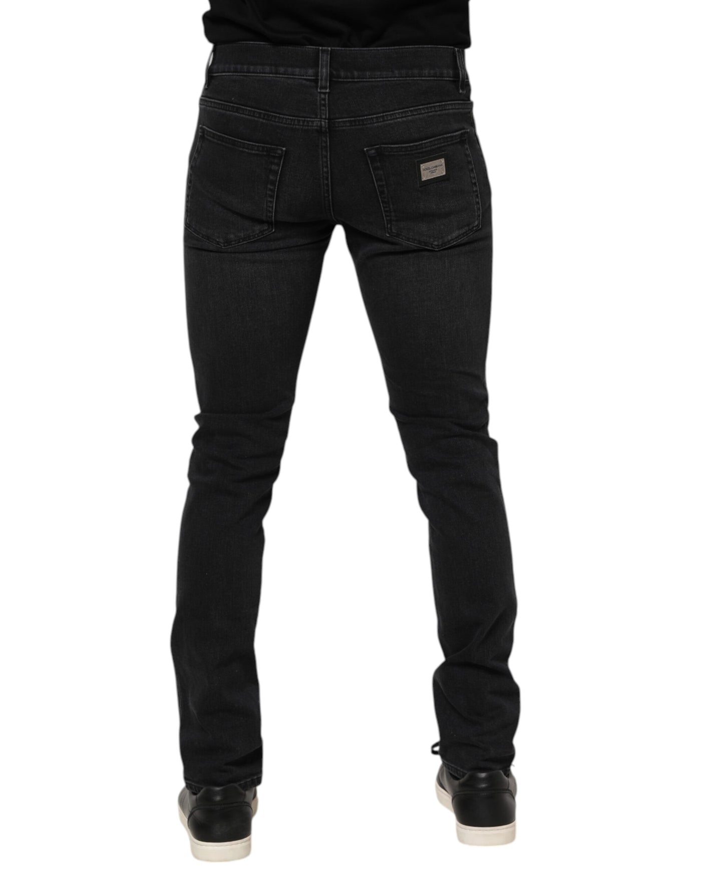 Dolce & Gabbana Black Washed Cotton Skinny Denim Jeans