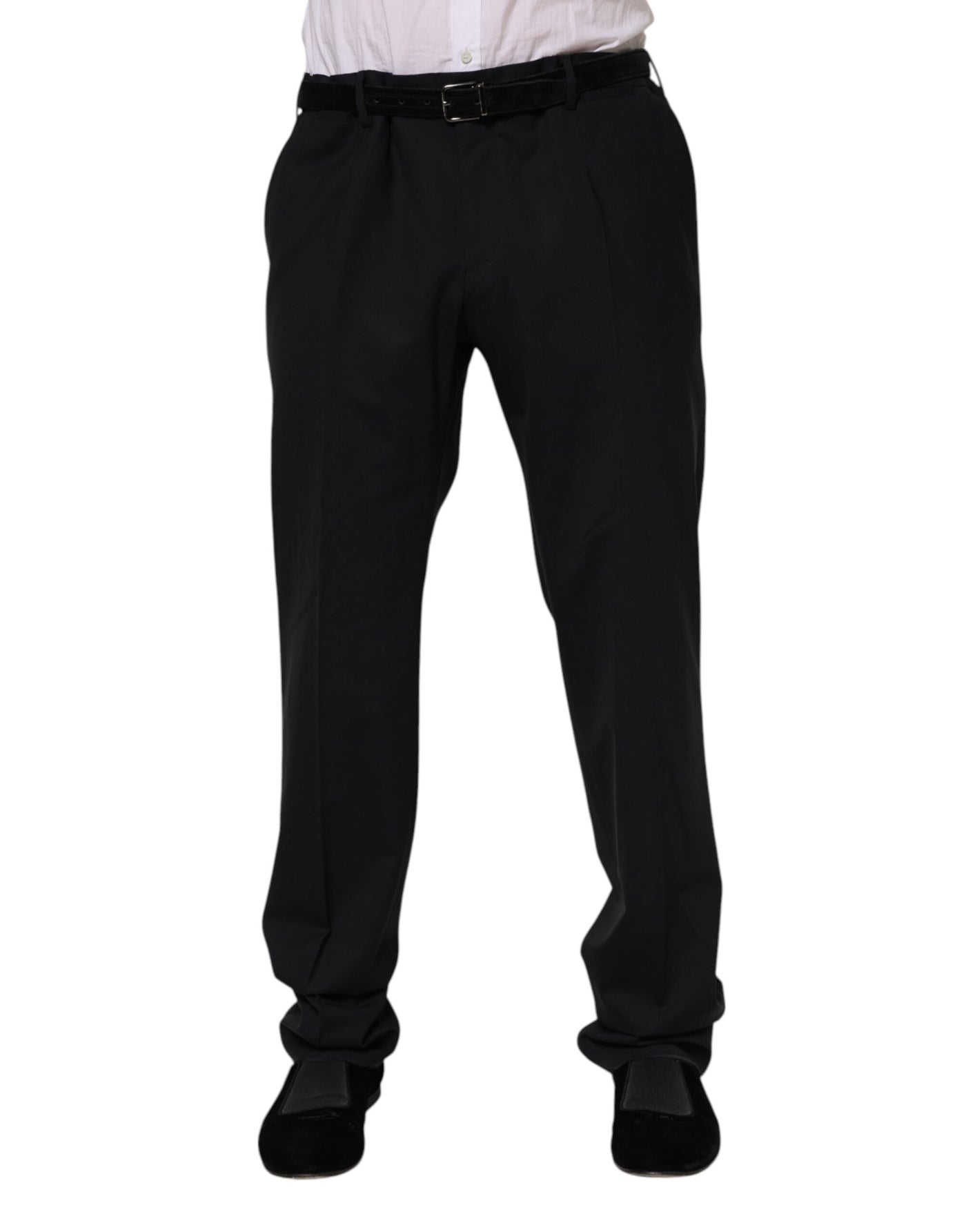 Dolce & Gabbana Black Wool Formal Dress Pants