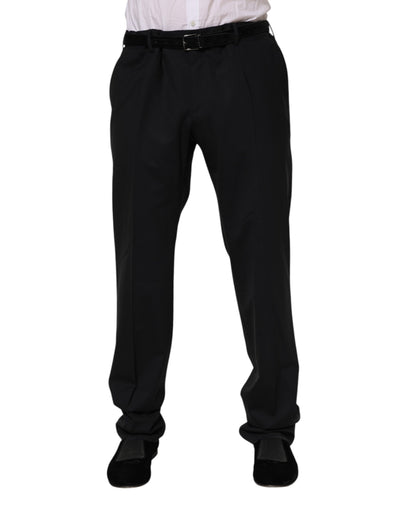 Dolce & Gabbana Black Wool Formal Dress Pants