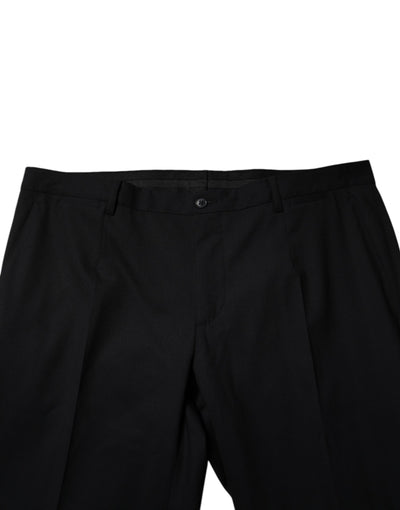 Dolce & Gabbana Black Wool Formal Dress Pants