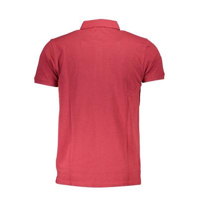 Cavalli Class Red Cotton Polo Shirt