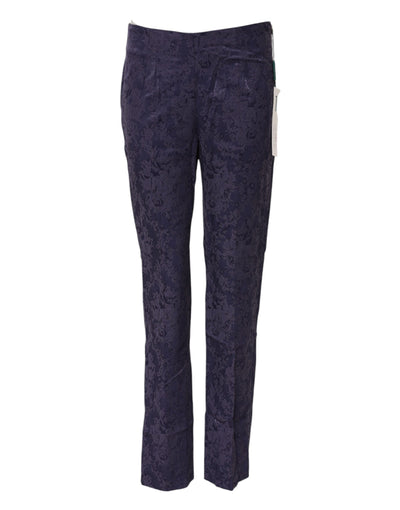 BENCIVENGA Purple Jacquard High Waisted Pants