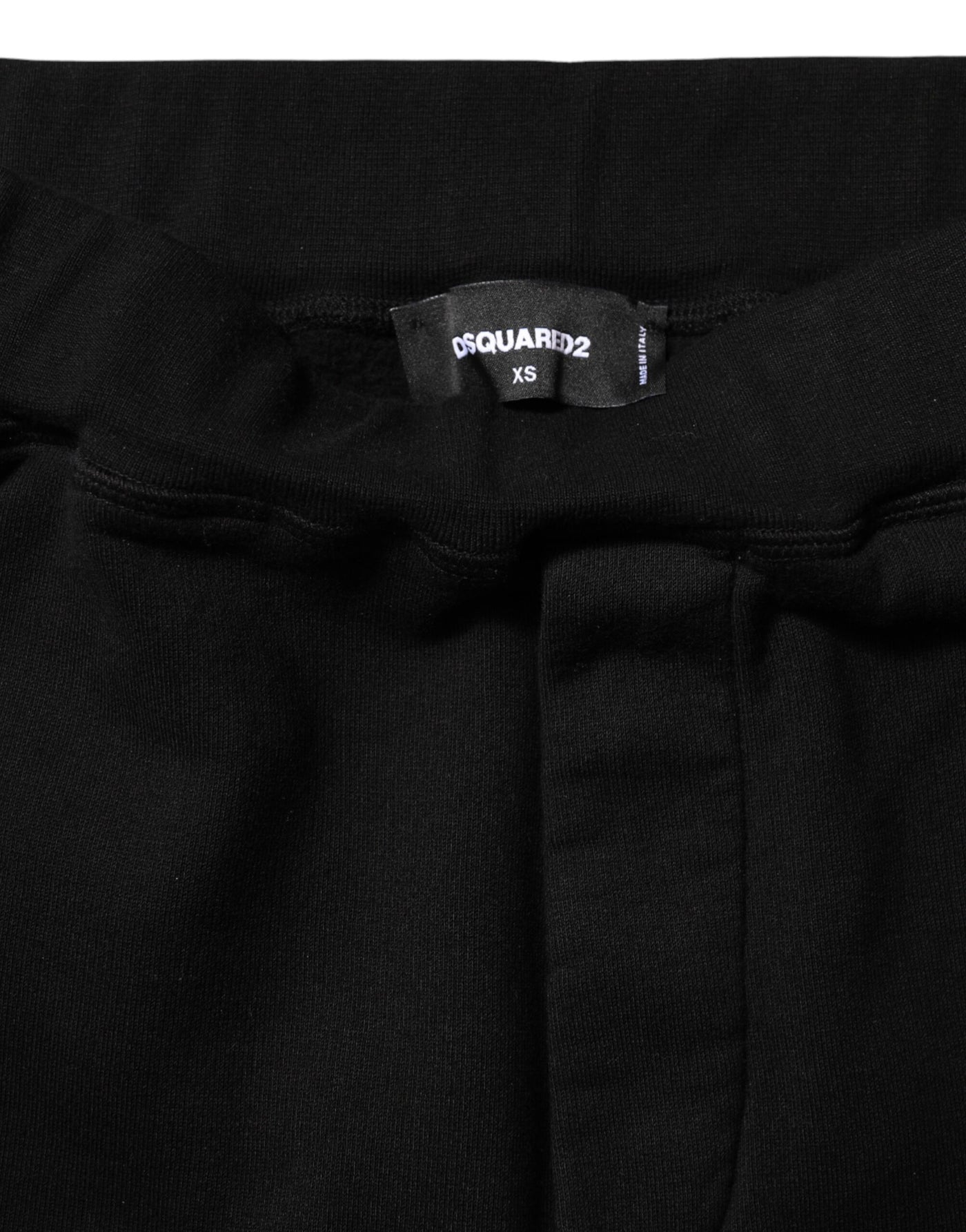 Dsquared² Black Red Cotton Straight Fit Jogger Pants