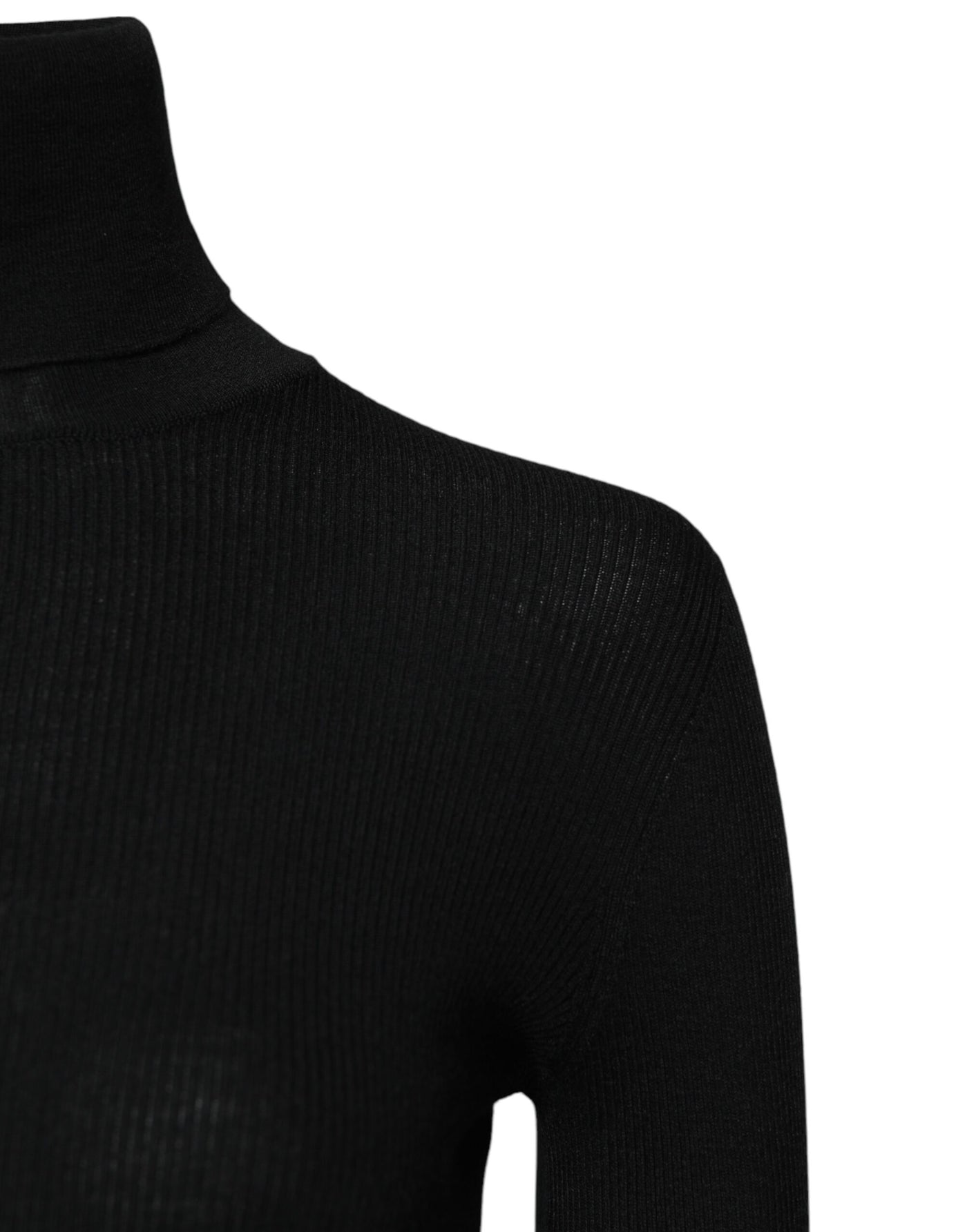 Dolce & Gabbana Black Cashmere Turtleneck Knitted Blouse Top