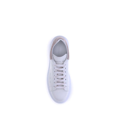Alexander McQueen White Calf Leather Bos Taurus Platform Sneakers