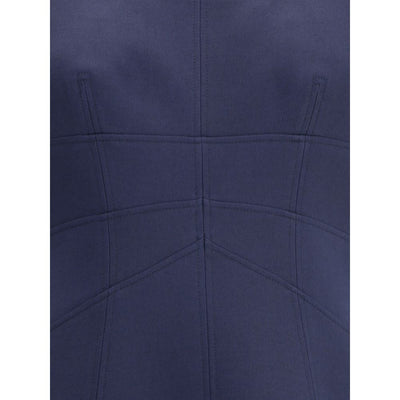 Alexander McQueen Blue Wool Casual Dress