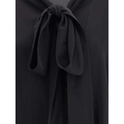 Balenciaga Black Silk Blouse
