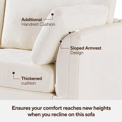 modular sofa whiten chenille fabric,  simple and grand, the seat and back is very soft. this is also a KNOCK DOWN sofa