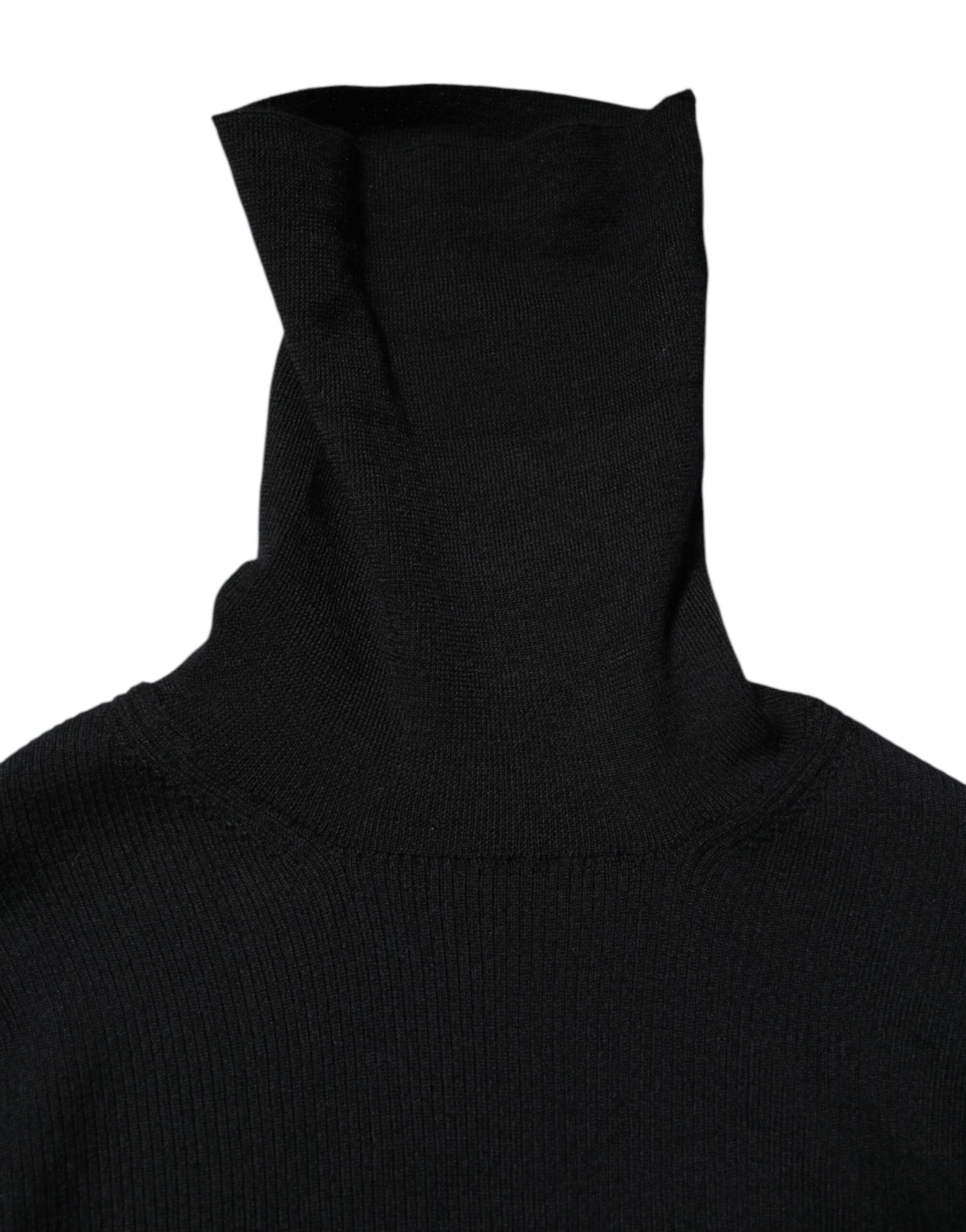 Dolce & Gabbana Black Long Sleeves Turtle Neck Mini Dress