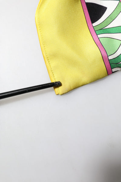 Dolce & Gabbana Blue Floral Print Silk Long Sleeves Wrap Robe