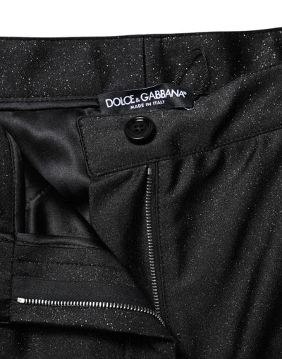 Dolce & Gabbana Black Viscose High Waisted Hot Pants Shorts