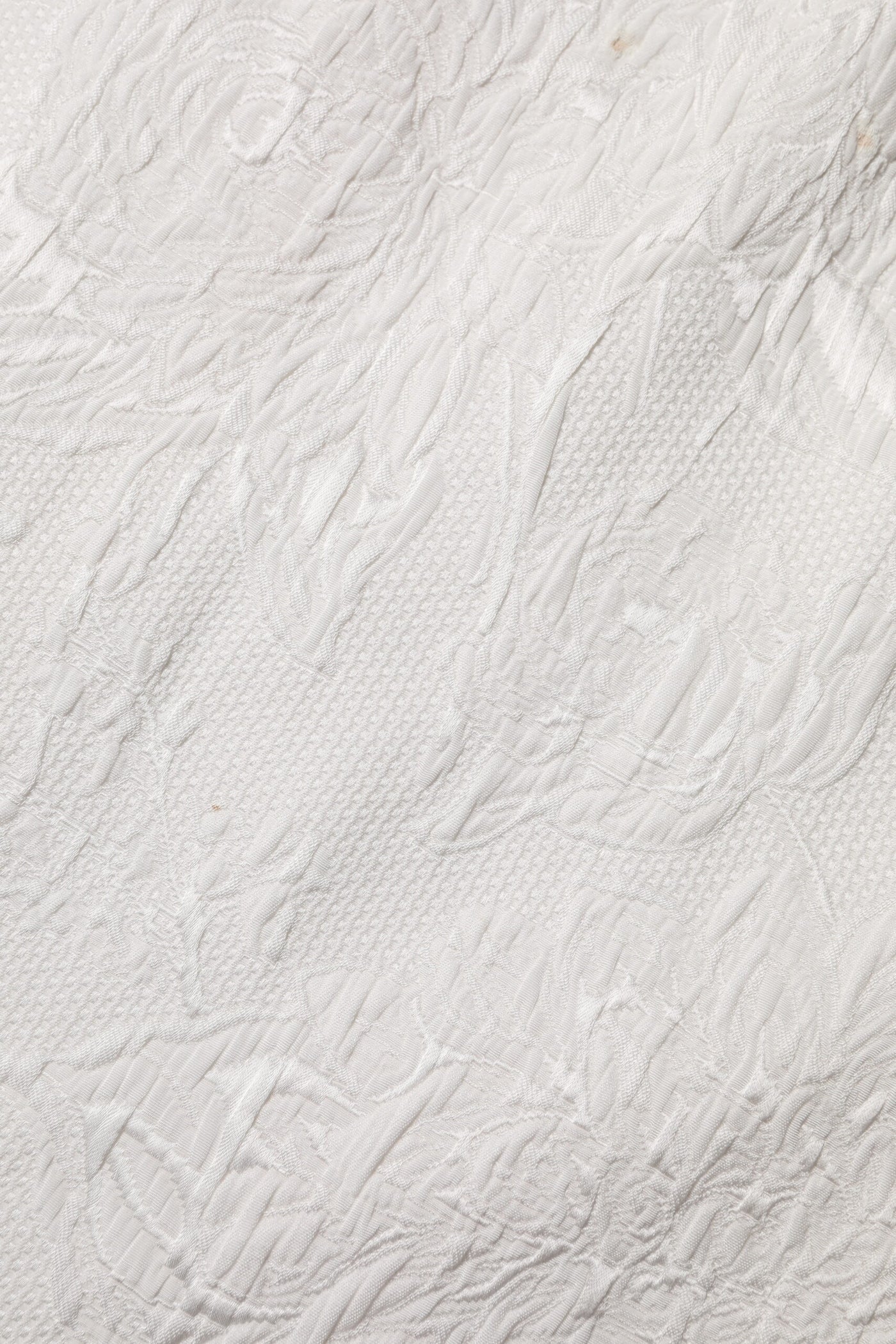 Dolce & Gabbana White Floral Brocade A-line High Waist Skirt