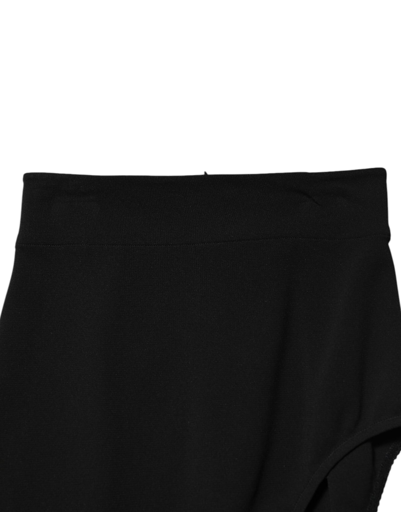 Dolce & Gabbana Black Wool High Waist Single Leg Pants