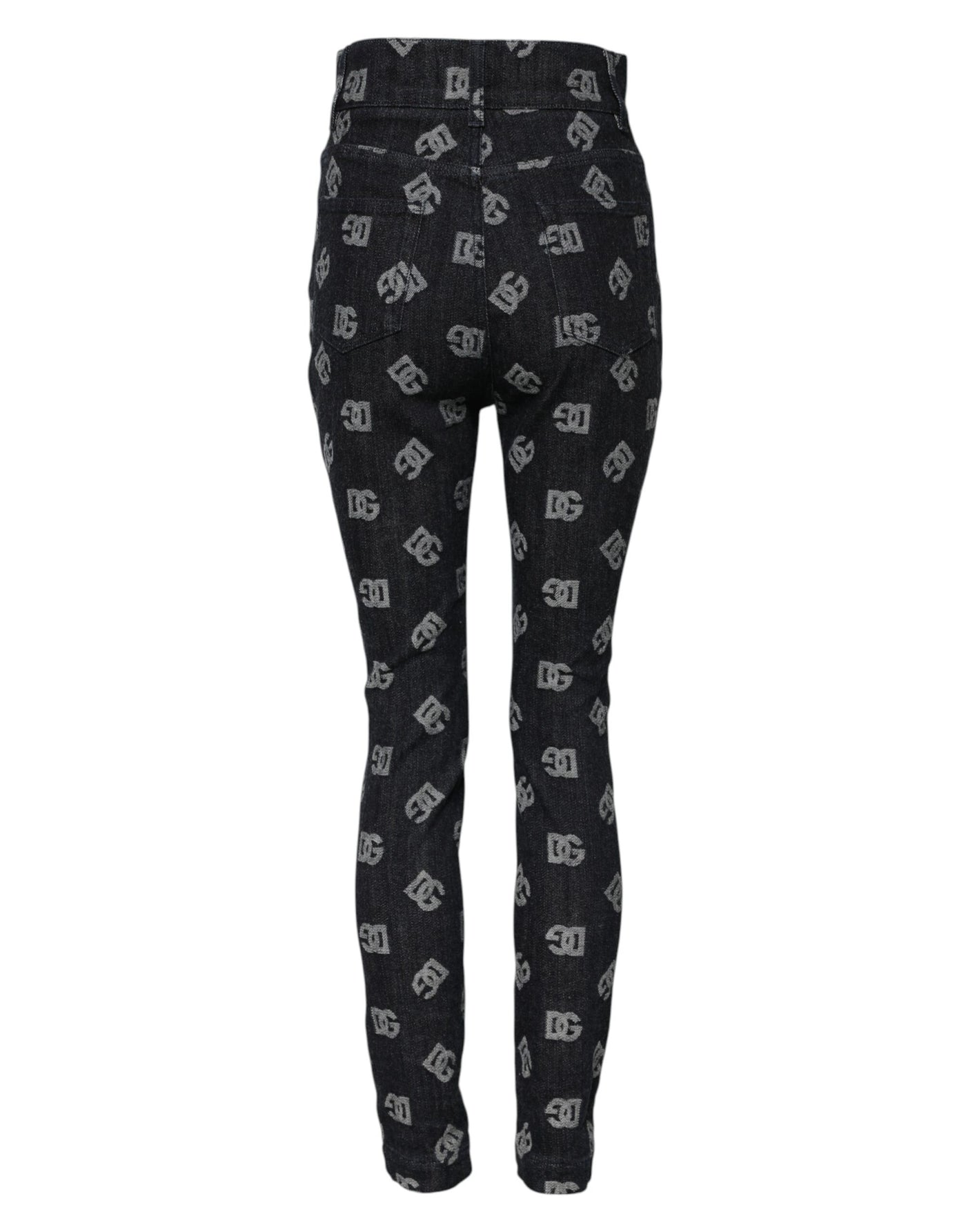 Dolce & Gabbana Black DG Logo High Waist Skinny Denim Jeans