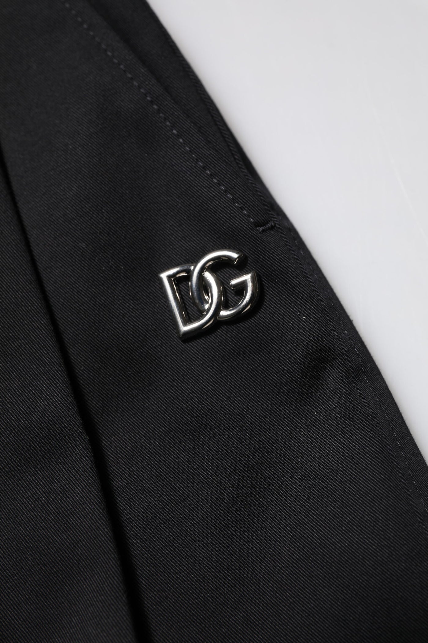 Dolce & Gabbana Black Cotton HighWaist Wide Leg Pants