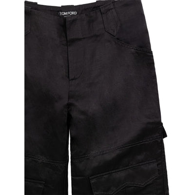Tom Ford Black Viscose Cargo Pants