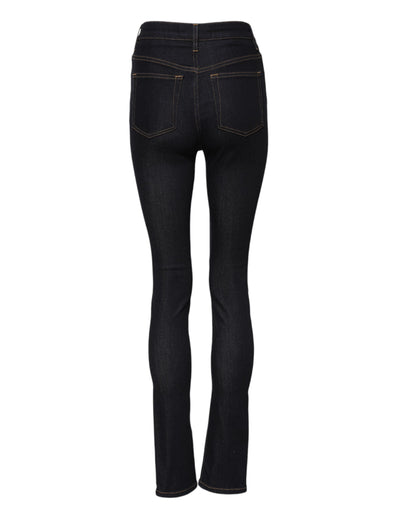 Dolce & Gabbana Blue Cotton High Waist Skinny Denim Jeans