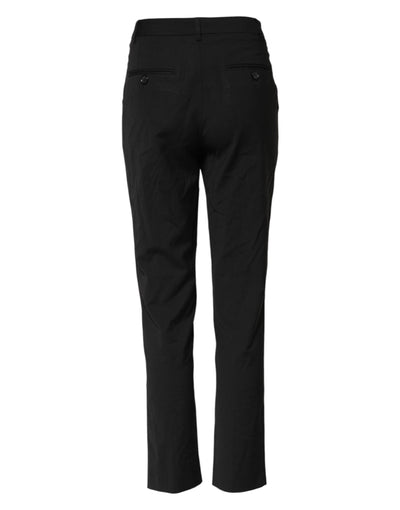 Dolce & Gabbana Black STAFF High Waist Tapered Pants